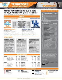 19 Vs. Kentucky.Indd