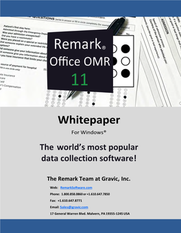 Remark Office OMR Whitepaper ©Gravic, Inc