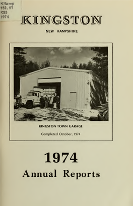 Annual Reports Kingston, New Hampshire for the Fiscal Year Ending December 31, 1974. 3,818