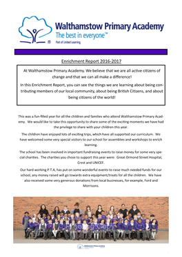 Enrichment Report 2016-2017