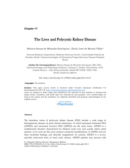 The Liver and Polycystic Kidney Disease