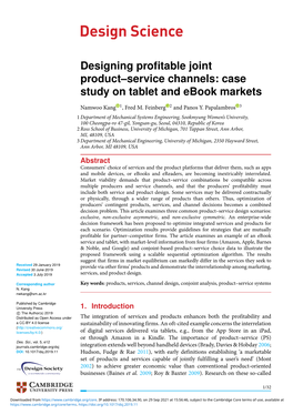 Designing Profitable Joint Product–Service Channels: Case Study On