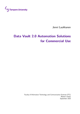 Data Vault 2.0 Automation Solutions for Commercial Use