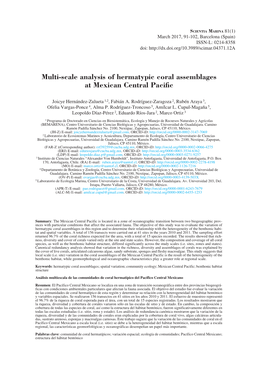 Multi-Scale Analysis of Hermatypic Coral Assemblages at Mexican Central Pacific