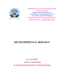 Developmental Biology