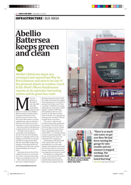 Abellio Battersea Keeps Green and Clean