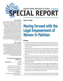 Moving Forward with the Legal Empowerment of Women in Pakistan