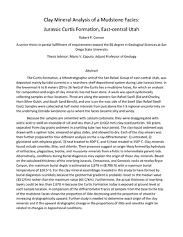 Clay Mineral Analysis of a Mudstone Facies: Jurassic Curtis Formation, East-Central Utah