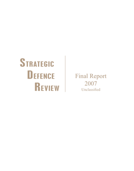 Strategic Defence Review