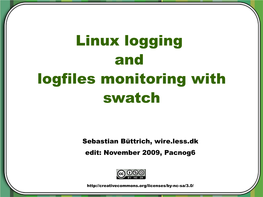 Logs and Logwatch