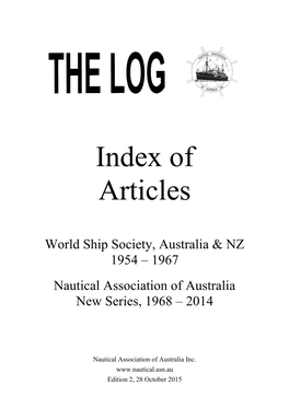 Index of Articles 1954-2014