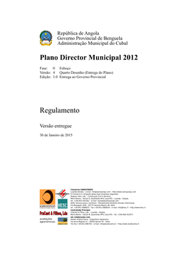 PDM 2012 Do Cubal (Benguela)