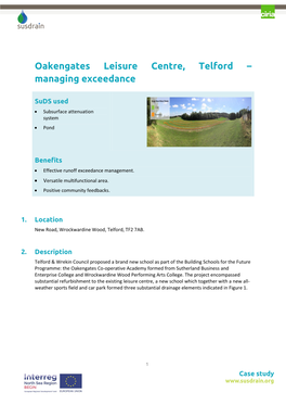 Oakengates Leisure Centre, Telford – Managing Exceedance