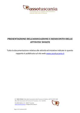 Presentazione Dell'associazione E