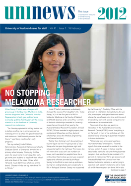 No Stopping Melanoma Researcher