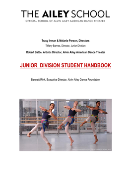 Junior Division Student Handbook