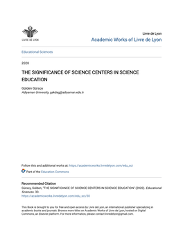 The Significance of Science Centers in Science Education
