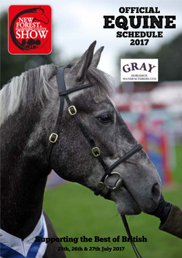 Equine Schedule 2017