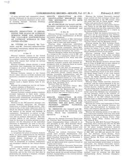 CONGRESSIONAL RECORD—SENATE, Vol. 157, Pt. 1 February