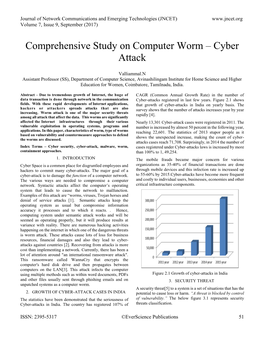 Comprehensive Study on Computer Worm – Cyber Attack