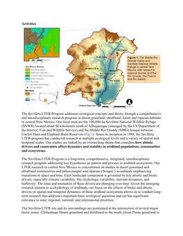 Activities the Sevilleta LTER Program Addresses Ecological Concepts and Theory Through a Comprehensive and Interdisciplinary