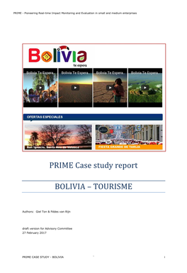 PRIME Case Study Report BOLIVIA