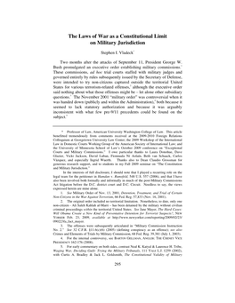 The Laws of War As a Constitutional Limit on Military Jurisdiction