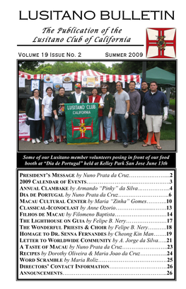 2009 Summer Lusitano Bulletin