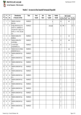 Modello C Inventario Beni Immobili Disponibili