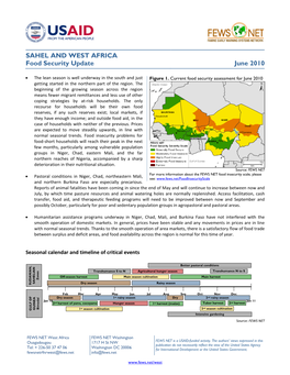 SAHEL and WEST AFRICA Food Security Update June 2010