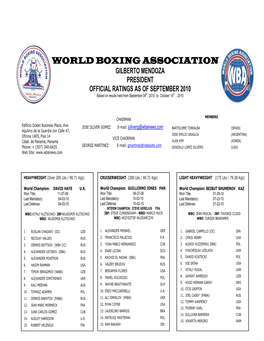 World Boxing Association Gilberto Mendoza