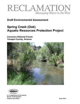 Spring Creek (Oak) Aquatic Resources Protection Project