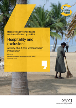 Hospitality and Exclusion: a Study About Post-War Tourism in Passikudah
