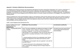 Appendix 2: Schedule of Modification Recommendations The