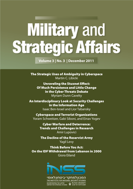 Military and Strategic Affairs Volume 3 | No