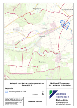 Legende Gewerbegebiete in FNP 1:20.000 ±