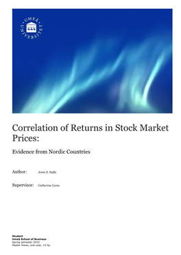 Correlation of Returns in Stock Market Prices