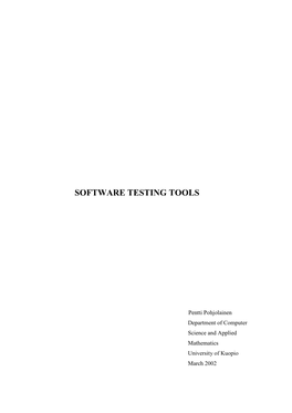 Software Testing Tools