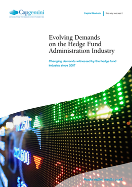 Evolving Demands on the Hedge Fund Administration Industry