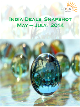 RBSA India Deals Snapshot – May to July 2014