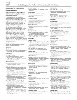 Federal Register/Vol. 70, No. 141/Monday, July 25, 2005/Notices