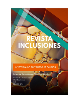 Revista Inclusiones Issn 0719-4706 Volumen 7 – Número Especial – Julio/Septiembre 2020