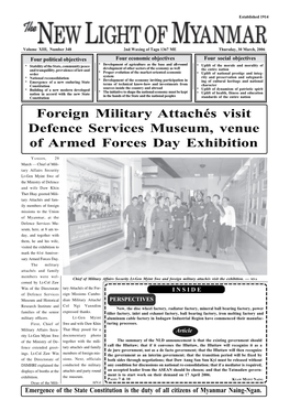 Foreign Military Attachés Visit Defence Services Museum, Venue of Armed Forces Day Exhibition