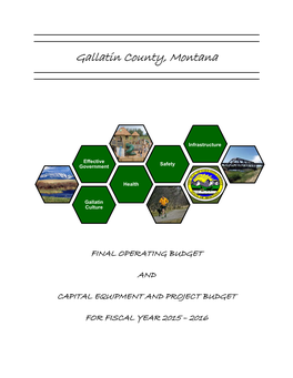 FY 2016 FINAL BUDGET Table of Contents
