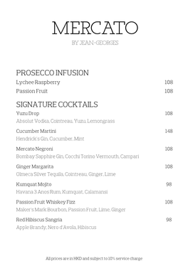 Prosecco Infusion Signature Cocktails