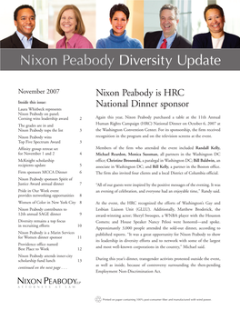 Nixon Peabody Diversity Update