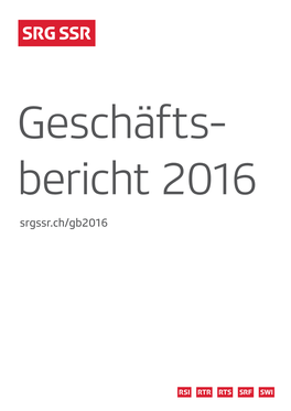 Srgssr.Ch/Gb2016 Inhalt