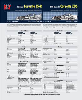 Chevrolet Corvette C5-R 2001 Chevrolet Corvette Z06 RT Chevrolet Motor Division Chevrolet Motor Division TEST 30007 Van Dyke Rd., Warren, Mich