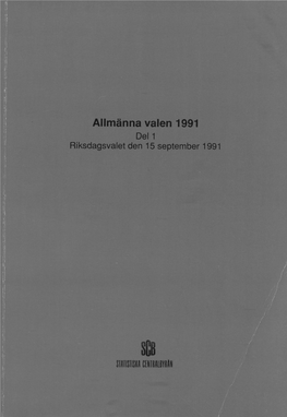 Allmänna Valen 1991
