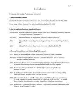 P. 1 A. Educational Background Fayetteville State University